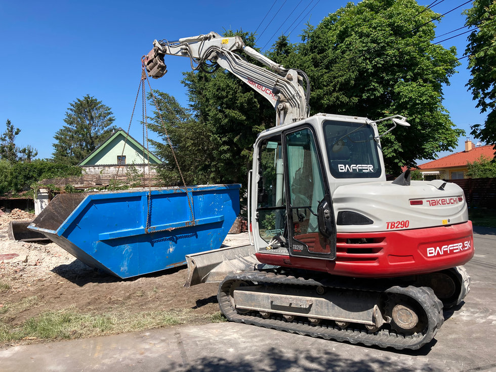 Pásové rýpadlo Takeuchi TB290 z techniky Baffer